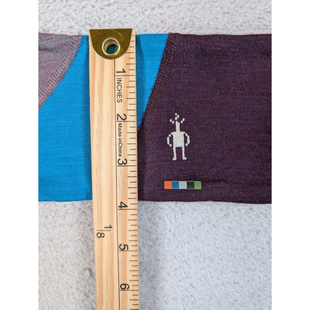 Smartwool Merino Wool Headband Colorblock Purple Blue Grey Outdoor Ear Warmer